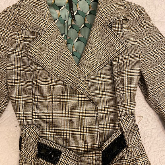 Poleci tweed trench style coat. 100% silk lining. Perfect condition - Picture 10 of 10